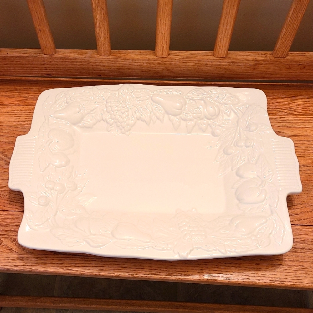 White serving dish